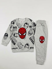 Marvel-Inspired Printed Cotton Fleece 2-Piece Tracksuit – Premium Export Quality