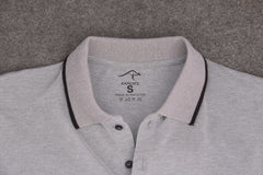Men’s Grey & Black Colorblock Polo