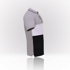 Men’s Grey & Black Colorblock Polo
