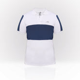 Men’s White & Navy Panel Polo