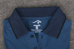 Men’s Blue & White Colorblock Polo