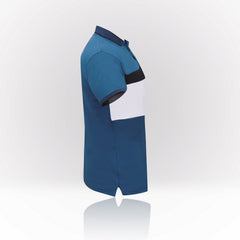 Men’s Blue & White Colorblock Polo
