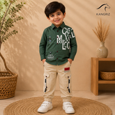 Printed Boys Shirt With Joggers Pant