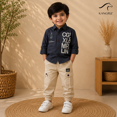 Printed Boys Shirt With Joggers Pant