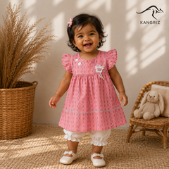 Flower Frock Set With Pajama