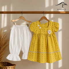 Flower Frock Set With Pajama