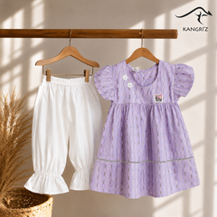 Flower Frock Set With Pajama