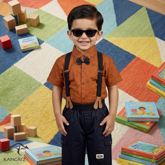 Boys Gallas Suit With Watch and Glasses