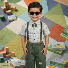 Boys Gallas Suit With Watch and Glasses