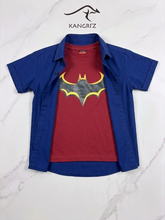 Checkered Double Shirt with BatMan