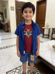 Checkered Double Shirt with BatMan