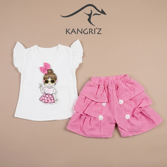 Girls Short Skirt Set