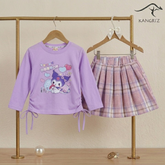 Kuromi Full Sleeves Shirt With Skirt