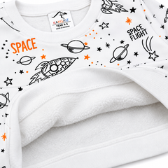 Space Flight Premium Cotton Fleece 2-Piece Tracksuit for Kids