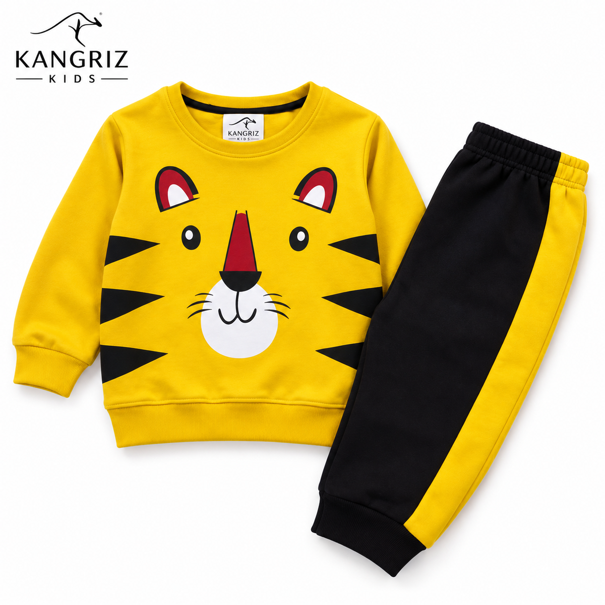 Roaring Tiger Boys 2-Piece Cotton Fleece Tracksuit – Premium Winter Wear