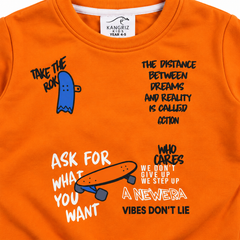 Urban Vibes Premium Cotton Fleece Tracksuit Set – Orange