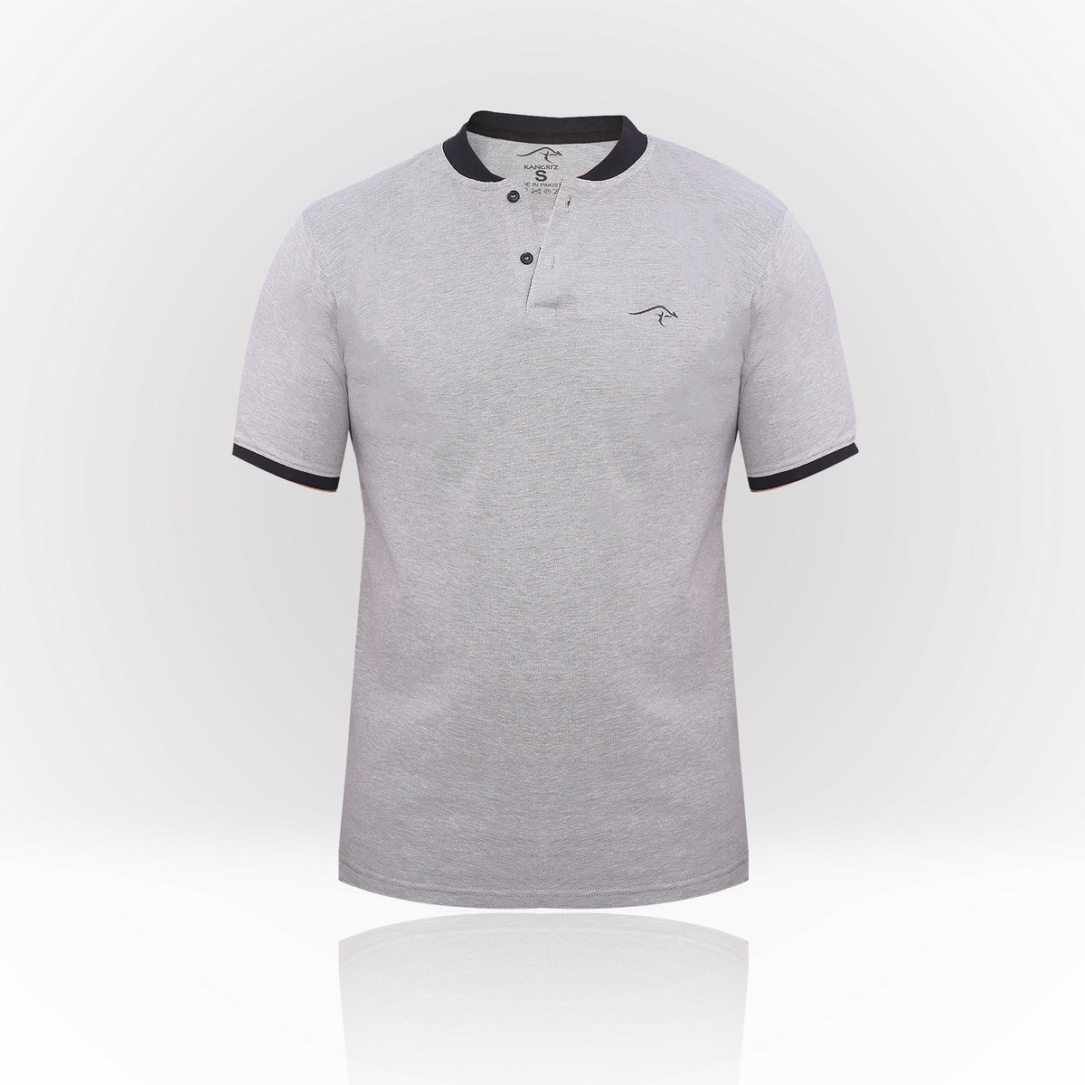 Men’s Premium Grey Henley T-Shirt