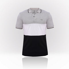 Men’s Grey & Black Colorblock Polo