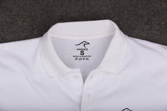 Men’s White & Navy Panel Polo