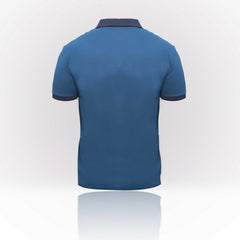 Men’s Blue & White Colorblock Polo
