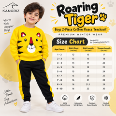 Roaring Tiger Boys 2-Piece Cotton Fleece Tracksuit – Premium Winter Wear