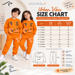 Urban Vibes Premium Cotton Fleece Tracksuit Set – Orange