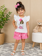 Girls Short Skirt Set