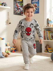 Marvel-Inspired Printed Cotton Fleece 2-Piece Tracksuit – Premium Export Quality