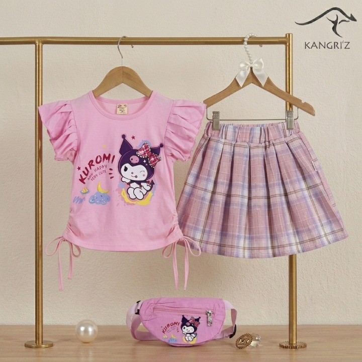 Kuromi Set With Bag