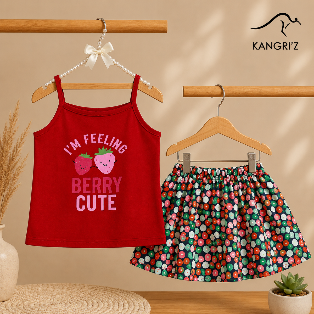 Strawberry Skirt Set