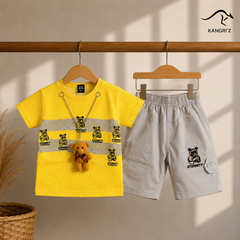 Boys Niker Suit With Bear Toy