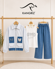 3 Piece Butterfly Jacket Set